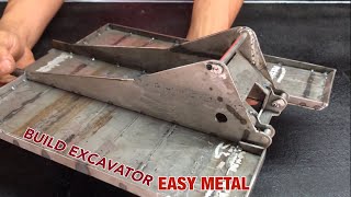 RC Excavator Project Build Steel Parts With Easy Metal For Upper Side Chassis Full Metal DIY [upl. by Scrivings840]