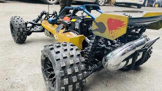 15 Scale 29cc RC Petrol Rovan Baja Colour Change and Test Drive [upl. by Aitnahs]