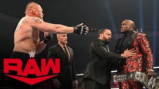 Brock Lesnar demands to be added to WWE Championship Elimination Chamber Match Raw Jan 31 2022 [upl. by Godspeed926]