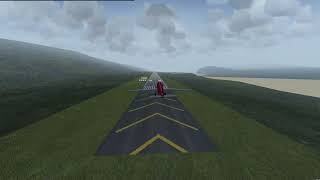 Flightgear Air Greenland A330200 Approach and Landing at Kangerlussuaq Greenland  LOC DME RWY09 [upl. by Ahsiekrats]