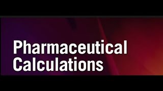 pharmaceutical calculations 1 milliequivalent شرح [upl. by Arymas]