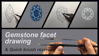 How to draw gemstone facetsMarquise Oval Pear Round [upl. by Cire]