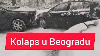 POGLEDAJTE Ponovo haos u Beogradu zbog snega beograd zvezdara sneg kolaps saobraćaj [upl. by Ransom703]