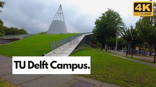 【4K UHD】Walk to Delft University of Technology Campus TU Delft ASMR [upl. by Leunamne999]