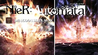 FFXIV X NIER  DRG Nier Automata Dragoon Ability VFX MOD [upl. by Arrol]