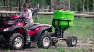 Fertiliser Spreader  greenPRO  ATV towable [upl. by Garrik400]