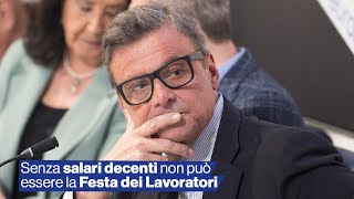 Senza salari decenti non pul essere la Festa dei Lavoratori [upl. by Drwde]