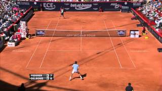 HDRoger Federer vs Federico Delbonis Highlights  2013 German Tennis Championships Hamburg SF [upl. by Orelie879]