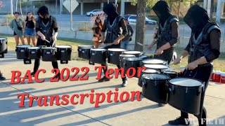 Boston Crusaders 2022 Tenor Feature Transcription [upl. by Dickey]