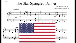 The Star Spangled Banner Piano Sheet  USA Anthem [upl. by Rudolfo999]