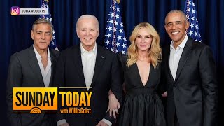 Biden campaign raises 28M at Hollywood fundraiser [upl. by Drofdarb]