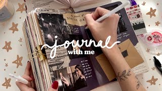 relaxing journal with me ☁️ the picture of dorian gray spread  real asmr journaling sounds  music [upl. by Nnylyt]