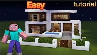 Minecraft modern house easy tutorial [upl. by Cline]