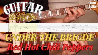 Under The Bridge  Red Hot Chili Peppers  Learn Famous Guitar Riff  Slow Tempo Guitar Lesson [upl. by Sinnaiy]