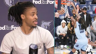 Ja Morant on his dunk on Wemby quotThats what everyone wanted so thats my late Christmas giftquot [upl. by Earised]