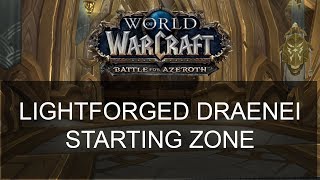 Lightforged Draenei Starting Zone  World of Warcraft  Battle for Azeroth  735 PTR [upl. by Orelee]