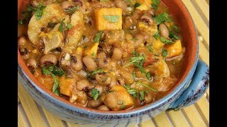 Stewed Black Eyed Peas For Good Luck  CaribbeanPotcom [upl. by Anilok]