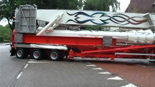 Kermis Tilburg 2012 aankomst transport AIR tweede twee vrachtwagens [upl. by Arait]