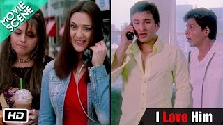 “I Love Him”  Movie Scene  Kal Ho Naa Ho  Shahrukh Khan Saif Ali Khan amp Preity Zinta [upl. by Ellimak463]