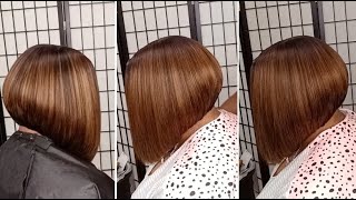 Corte de pelo Bob invertido  Quick Inverted Bob Haircut amp Hairstyles with Clippers for women [upl. by Darahs]