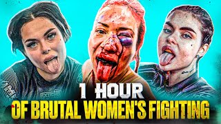 1 Hour Of Brutal Womens Knockouts  Bare Knuckle MMA Boxing amp Kickboxing [upl. by Leemaj]