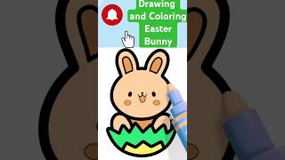 Drawing and Coloring Easter Bunny  Pre School Curriculum shorts [upl. by Eetnuahs585]