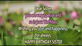 Happy Birthday to My Sister  Birthday greetings for sister [upl. by Atterol]