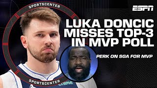 NO LOVE for Luka Doncic in Tim Bontemps NBA MVP straw poll  Perks MVP favorite  SportsCenter [upl. by Hsirehc470]