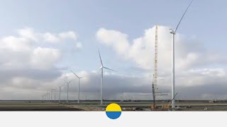 Windpark Wieringermeer  Een timelapse [upl. by Ilanos329]