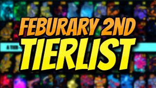 YBA NEW OFFICIAL YBA JANUARY SKIN TRADING TIER LIST FEBRUARY 2ND 2024 [upl. by Penman]