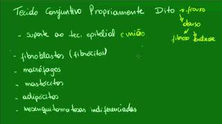 Tecido Conjuntivo Propriamente Dito  Aula 1 [upl. by Leafar28]