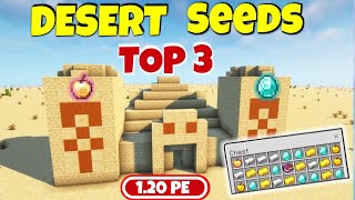 🔥MINECRAFT DESERT SEEDS PE  BEDROCK 120 Desert Temple Enchanted Apple Archeology [upl. by Florio]