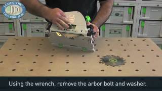 Changing the blade on the Festool TS plunge saw [upl. by Greenberg]