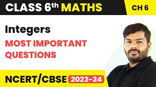 Integers  Most Important Questions  Class 6 Maths Chapter 6 [upl. by Wahkuna379]