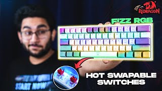 60 Mechanical RGB Gaming Keyboard With Hot Swappable Switches  Redragon K617 Fizz [upl. by Ashelman]