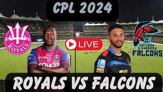 CPL 2024 Match Barbados Royals vs Antigua Falcons Live Watch Along [upl. by Leirrad]