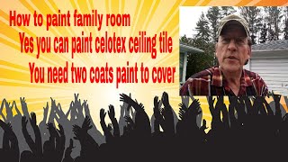 How To Paint A Family Room W Celotex Ceiling Tile  Maintenance Today [upl. by Dyke]