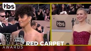 Tattiawna Jones Red Carpet Interview  24th Annual SAG Awards  TBS [upl. by Haidabej]