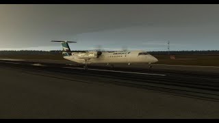 Westjet Encore q400  Full IFR flight from Calgary International to Edmonton Vectors to Final [upl. by Cloots]