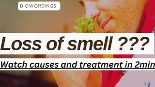 Loss of sense of smell  Anosmia with treatment and causes by biowordings [upl. by Akehsal]