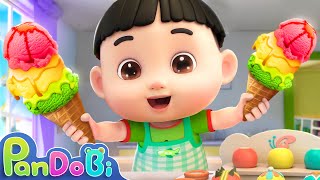 Yummy Yummy Ice Cream Song  Learn Colors for Kids  Pandobi Nursery Rhymes amp Kids Song [upl. by Gordan]