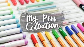 MY PEN COLLECTION w Swatches  Bullet Journal Calligraphy amp Drawing Supplies [upl. by Martinic]