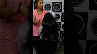 Smoothing shortvideo hairstyle reelsinstagram hair hairsmootheningandkeratintreatment [upl. by Foushee925]