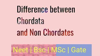 Difference between Chordates and Non Chordates zoology [upl. by Nohsal]