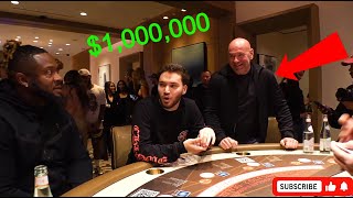 Adin Ross amp Dana White High Stakes Gambling 1000000 [upl. by Tonry]