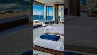 Minimalist Mountain Retreat Bedroom Tour Breathtaking FloortoCeiling Cliffside Views [upl. by Laryssa]