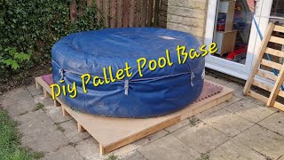 DIY Pallet PoolHot tub base [upl. by Adnawot]