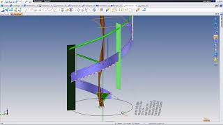 Lépure descalier hélicoïdal suite TopSolidSteel  Démonstration [upl. by Retsae]