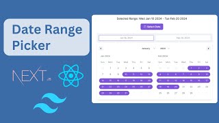 How to Build a Date Range Picker using Next js and Tailwind CSS  Responsive Date Range React js [upl. by Nauh344]