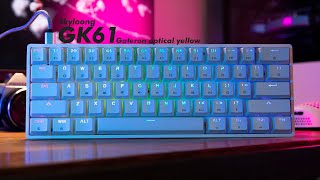 El mejor teclado mecánico ÓPTICO de 60  Revisado Skyloong GK61 Gateron Optical Yellow [upl. by Abbey]